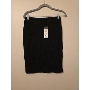 🖤 BCBGMAXAZRIA Black Pencil Skirt XS | Stretch Bodycon Office Chic
